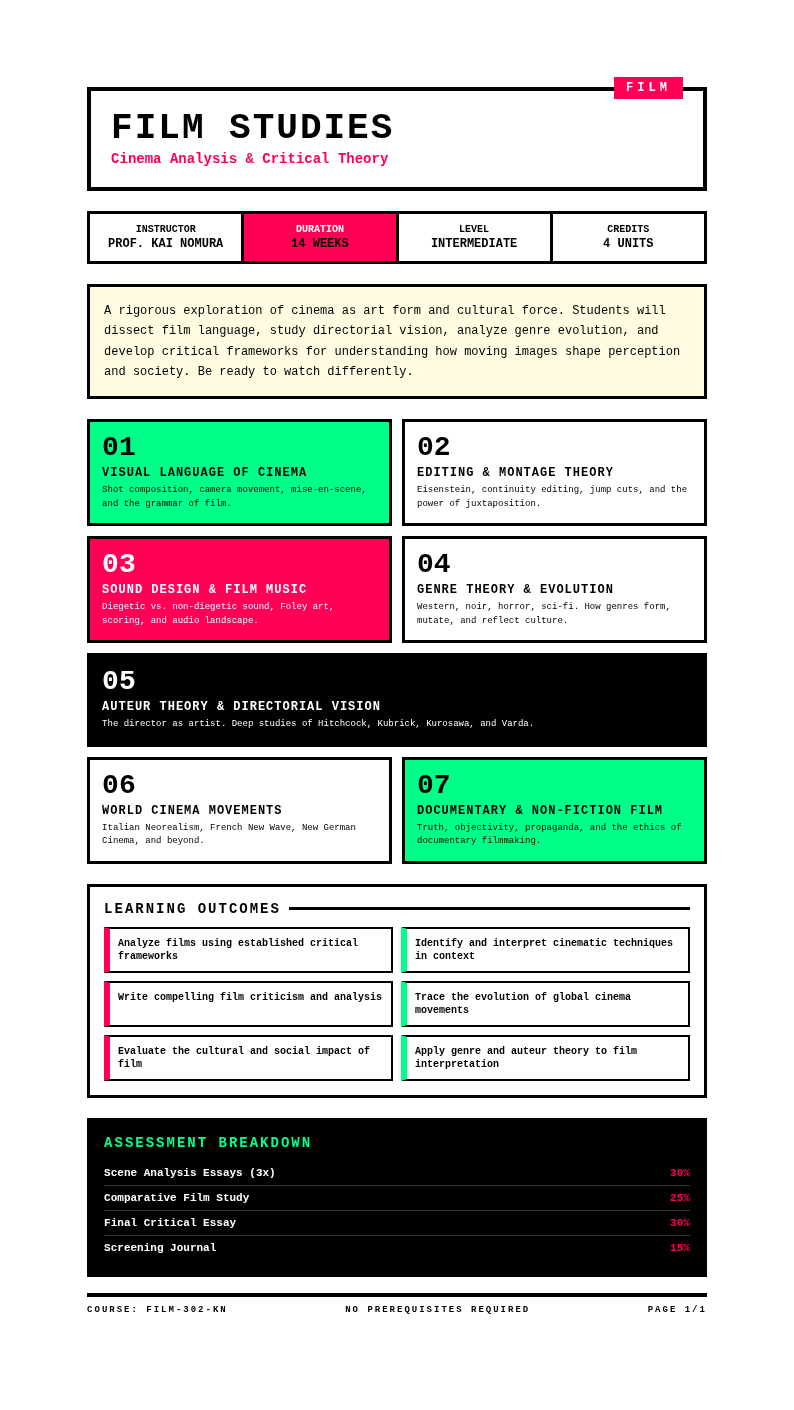 Neo brutalist course creator